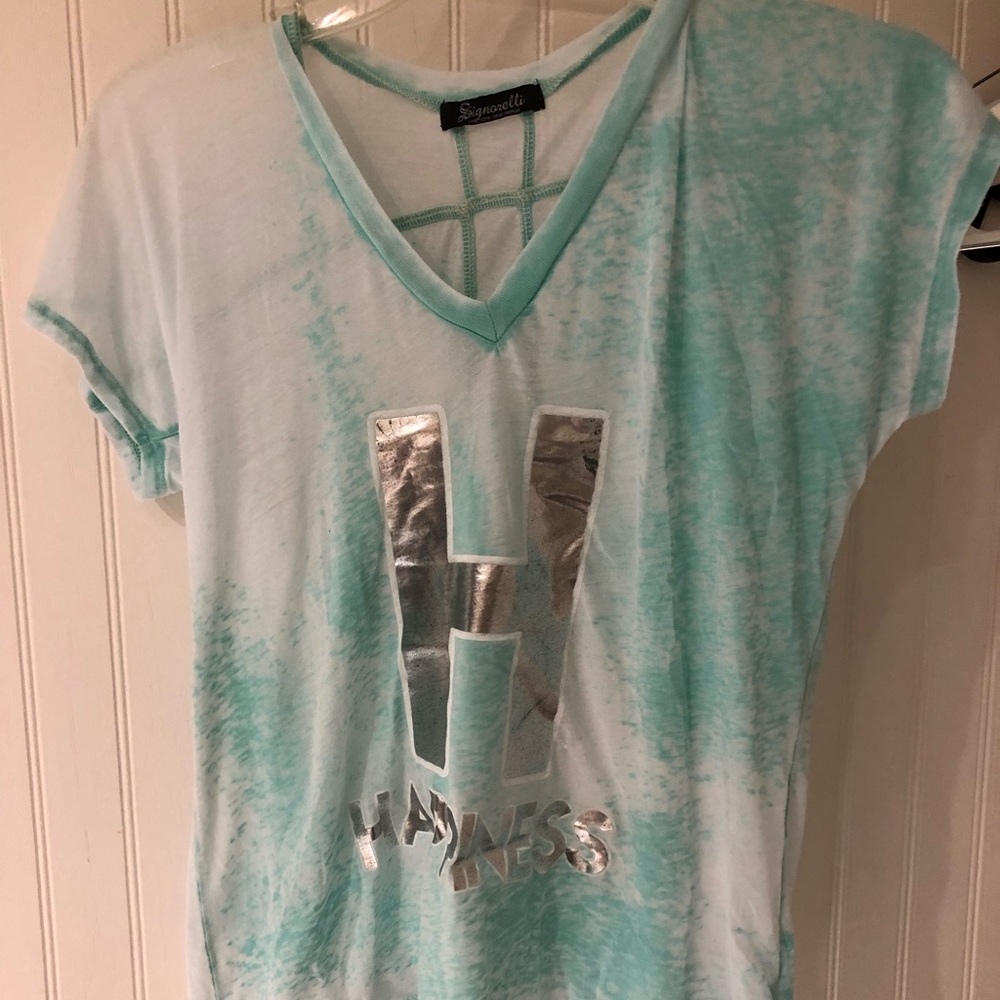 Signarelli “Happiness” V Neck T Shirt